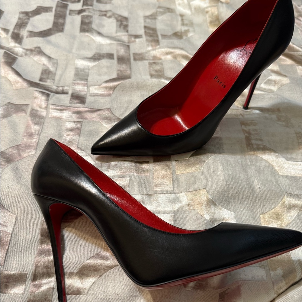 Christian Louboutin Black and Red Heels Kate